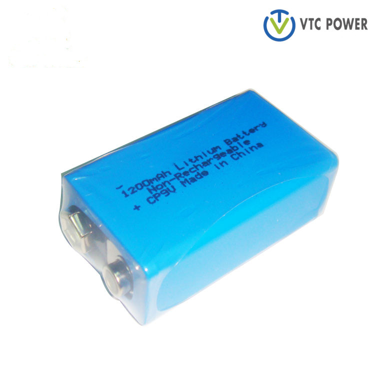 CP9V lithiová baterie 9v 1200mah pro elektroměr, multimetr, vodoměr, plynoměr