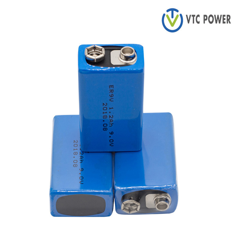 ER9V lithiová baterie 9v 1200mah pro hlásič kouře, hlásič kouře, hlásič kouře